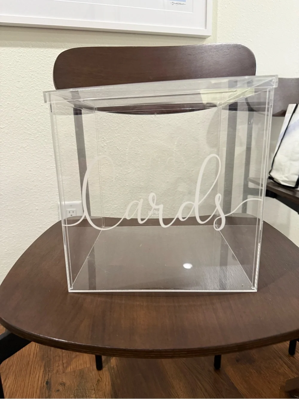 Clear Acrylic 'Cards' Wedding Card Box - Transparent Card Holder